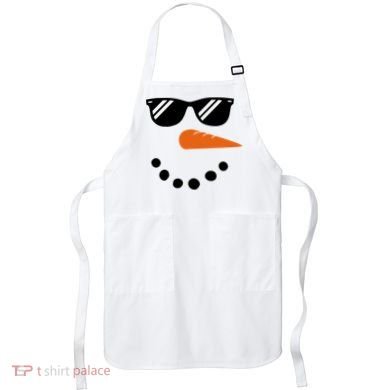 Gangster Snowman Face Apron