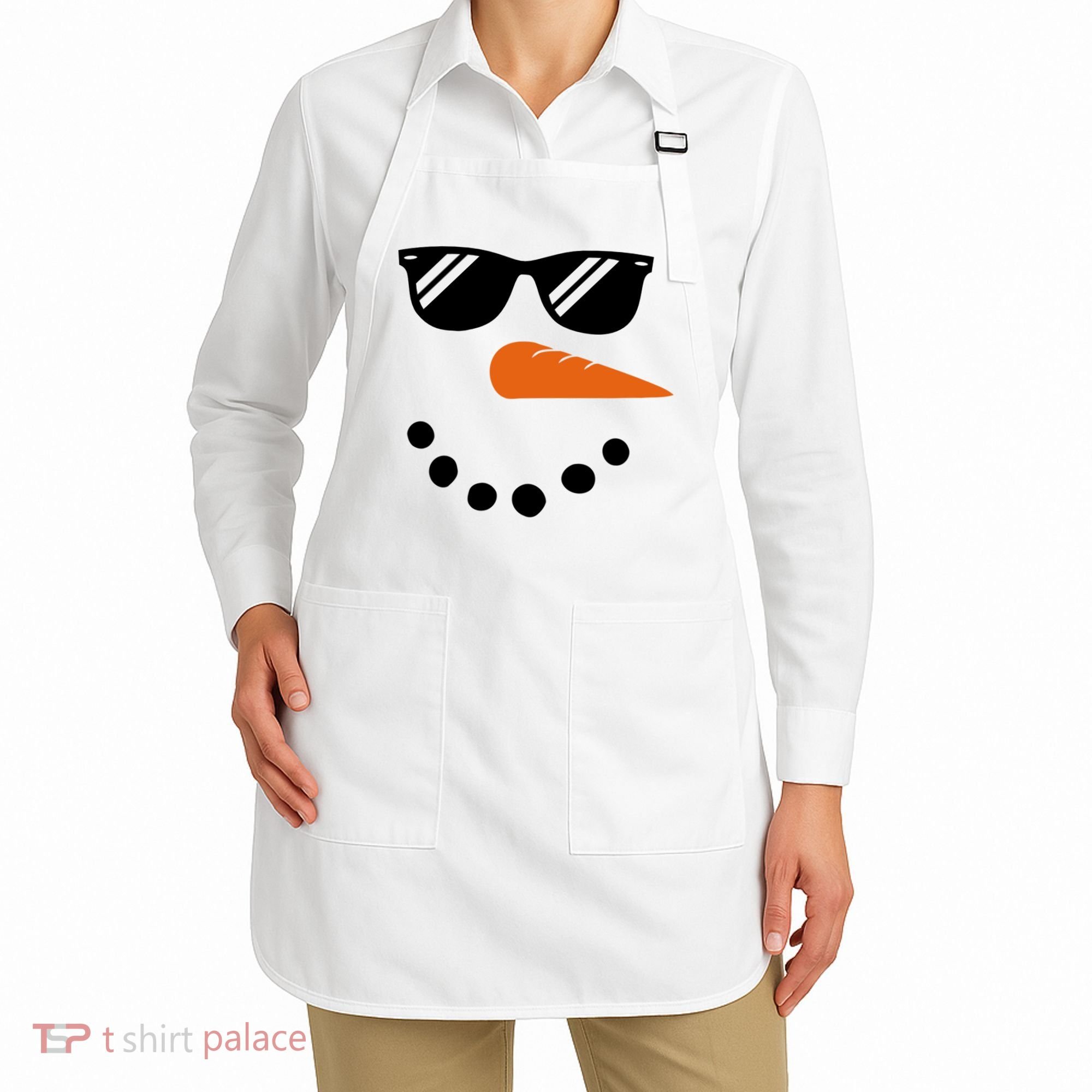 Gangster Snowman Face Apron