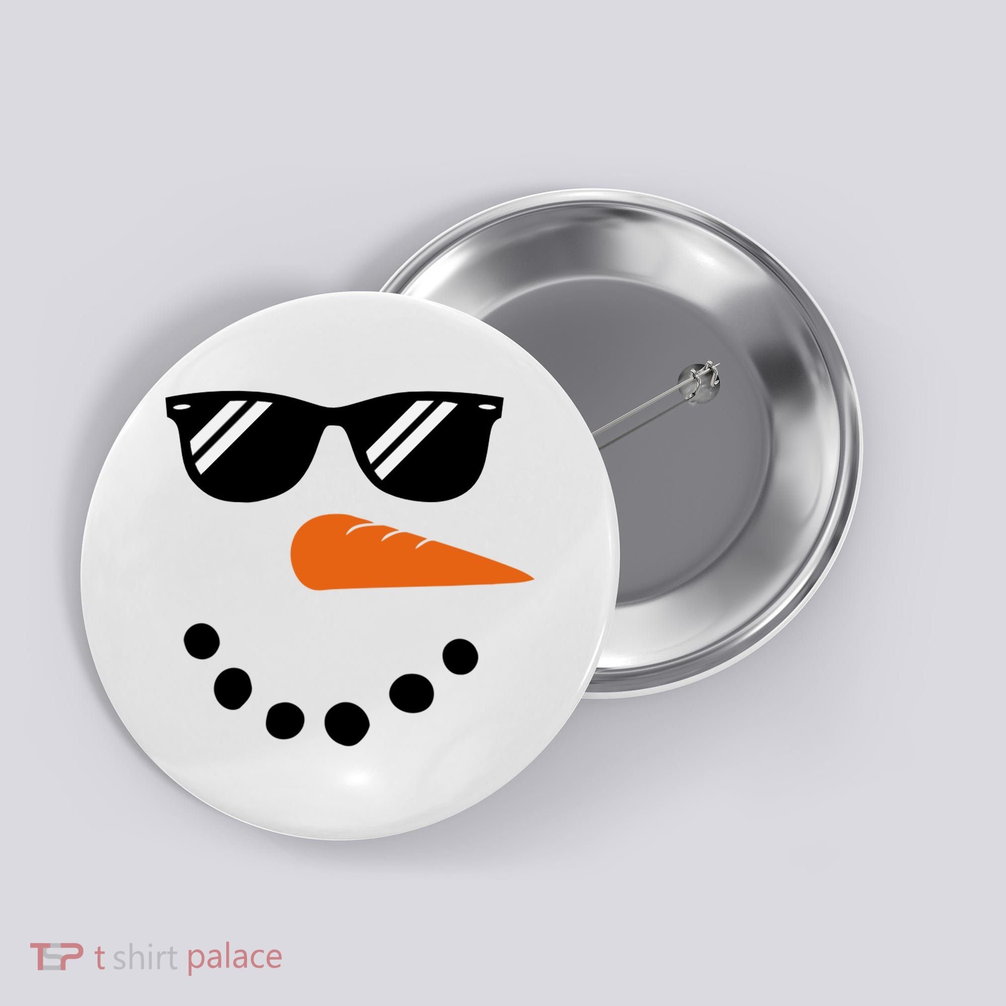Gangster Snowman Face Button