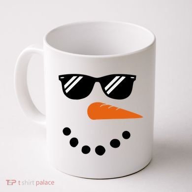 Gangster Snowman Face Coffee Mug