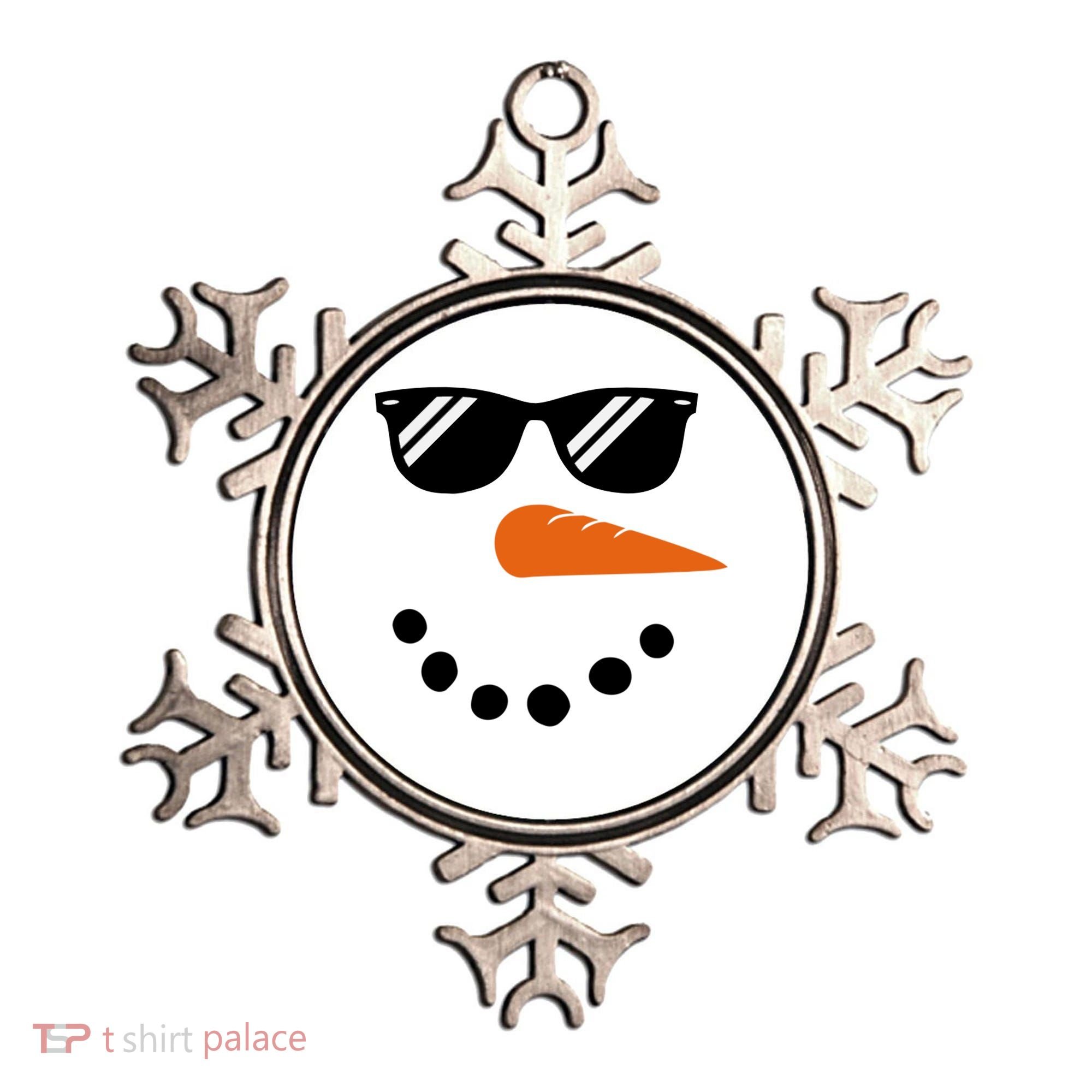 Gangster Snowman Face Ornament