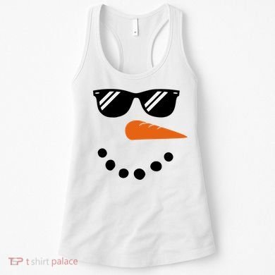 Gangster Snowman Face Women's Tank Top
