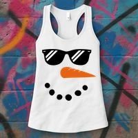 Gangster Snowman Face Women's Tank Top thumb 3