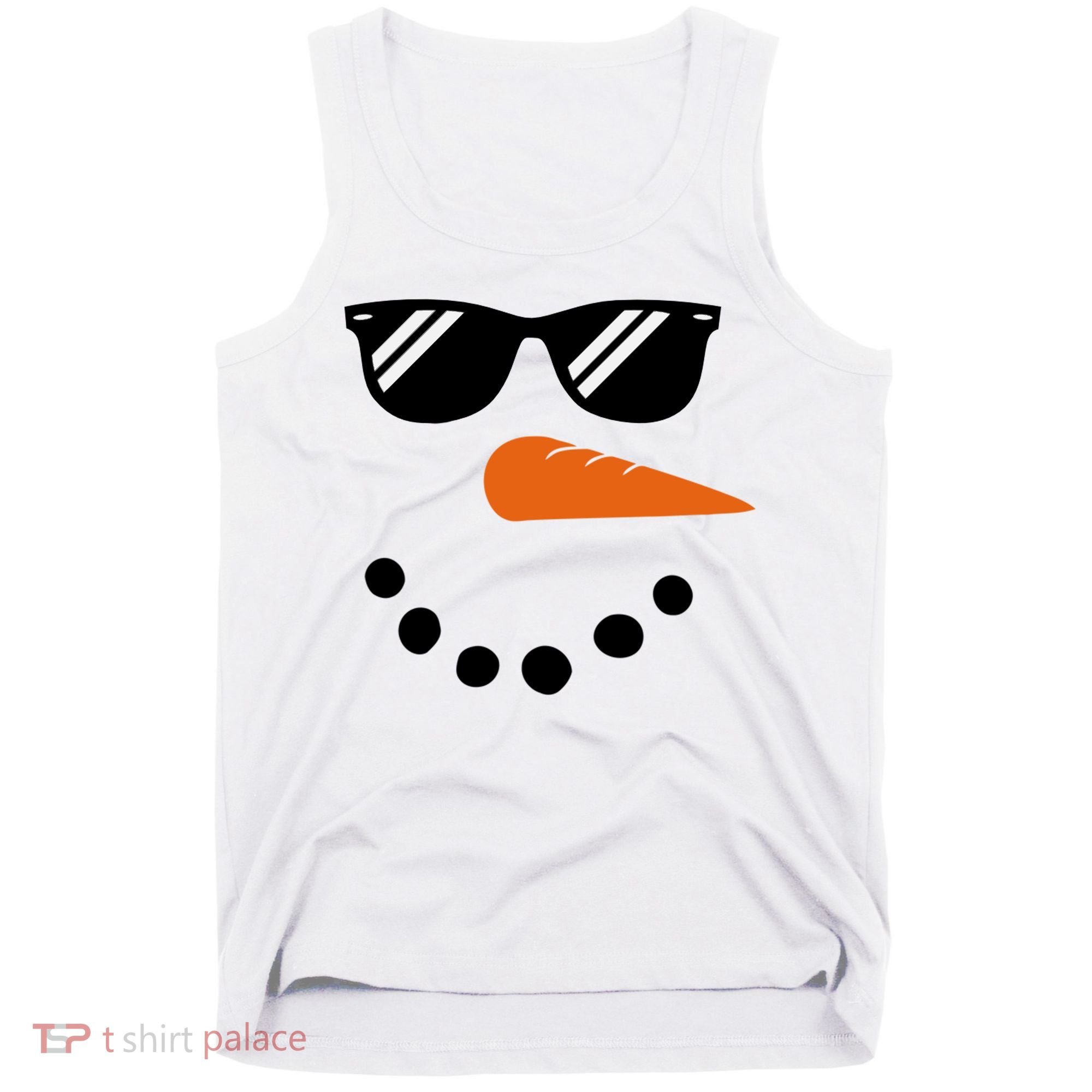 Gangster Snowman Face Tank Top