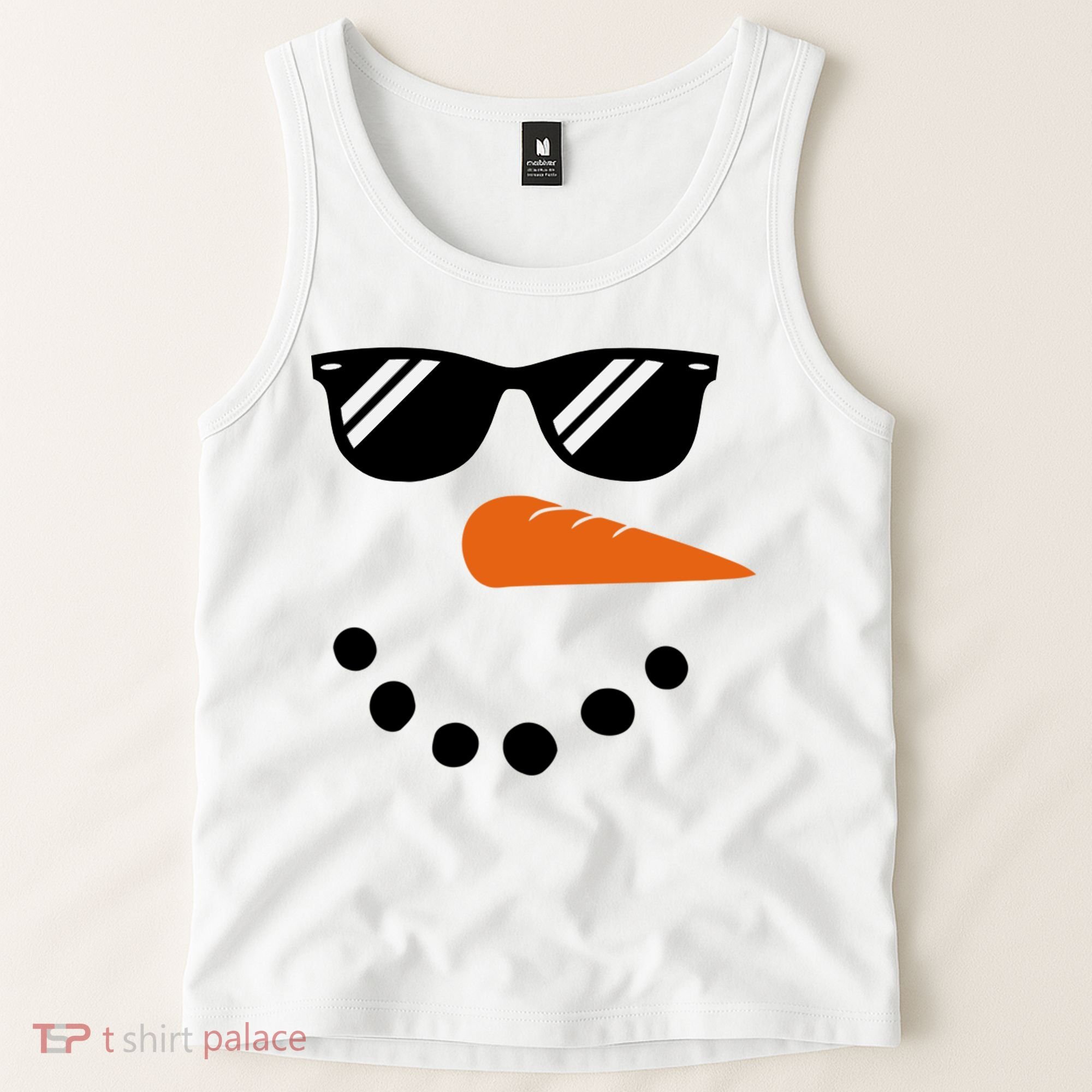 Gangster Snowman Face Tank Top