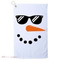 Gangster Snowman Face Golf Towel thumb 0