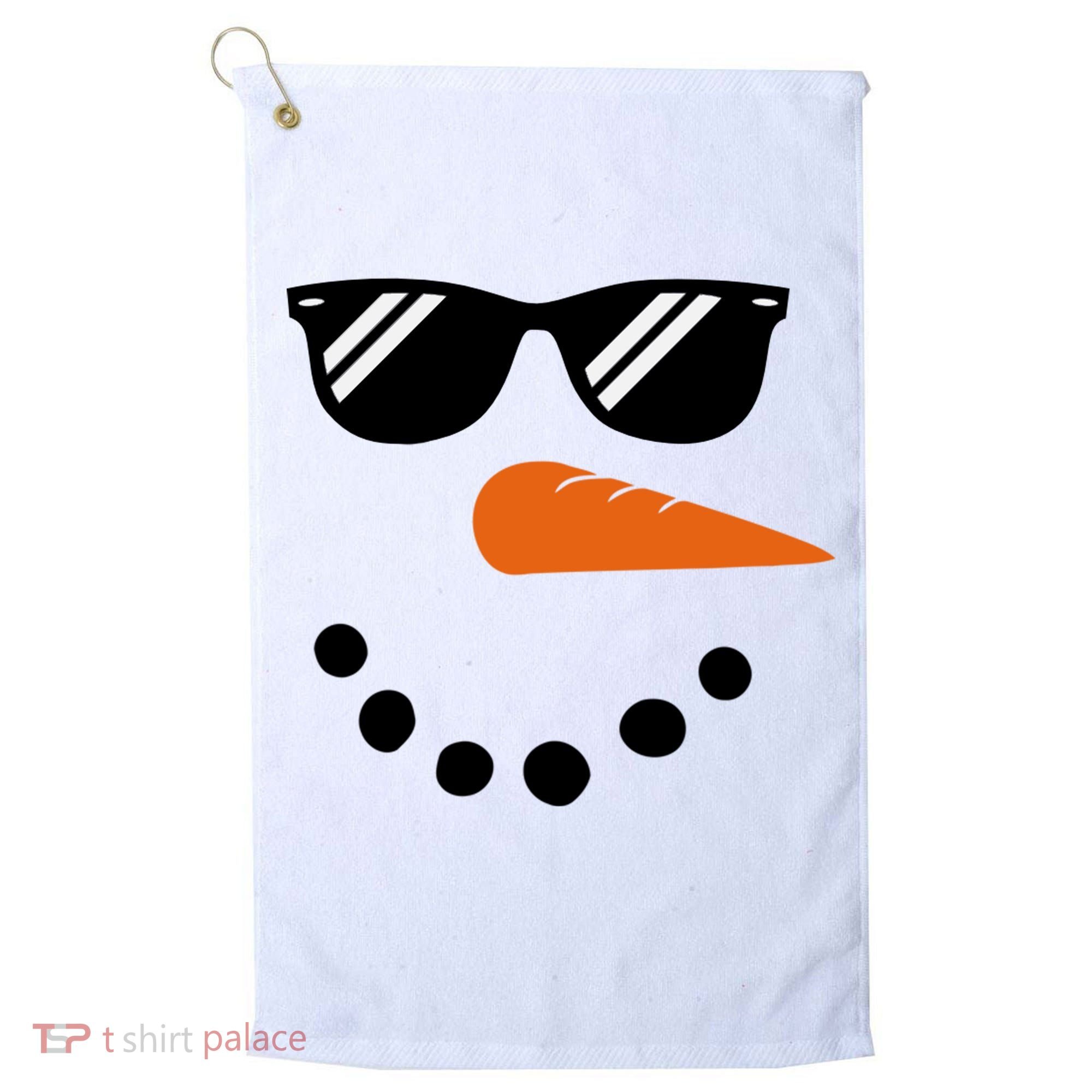 Gangster Snowman Face Golf Towel