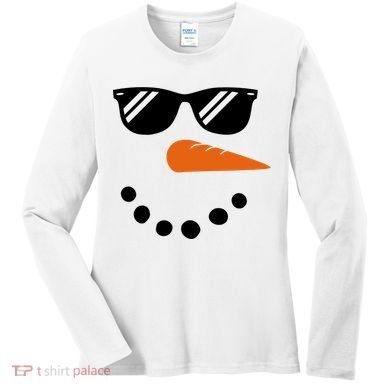 Gangster Snowman Face Women's Long Sleeve Shirt
