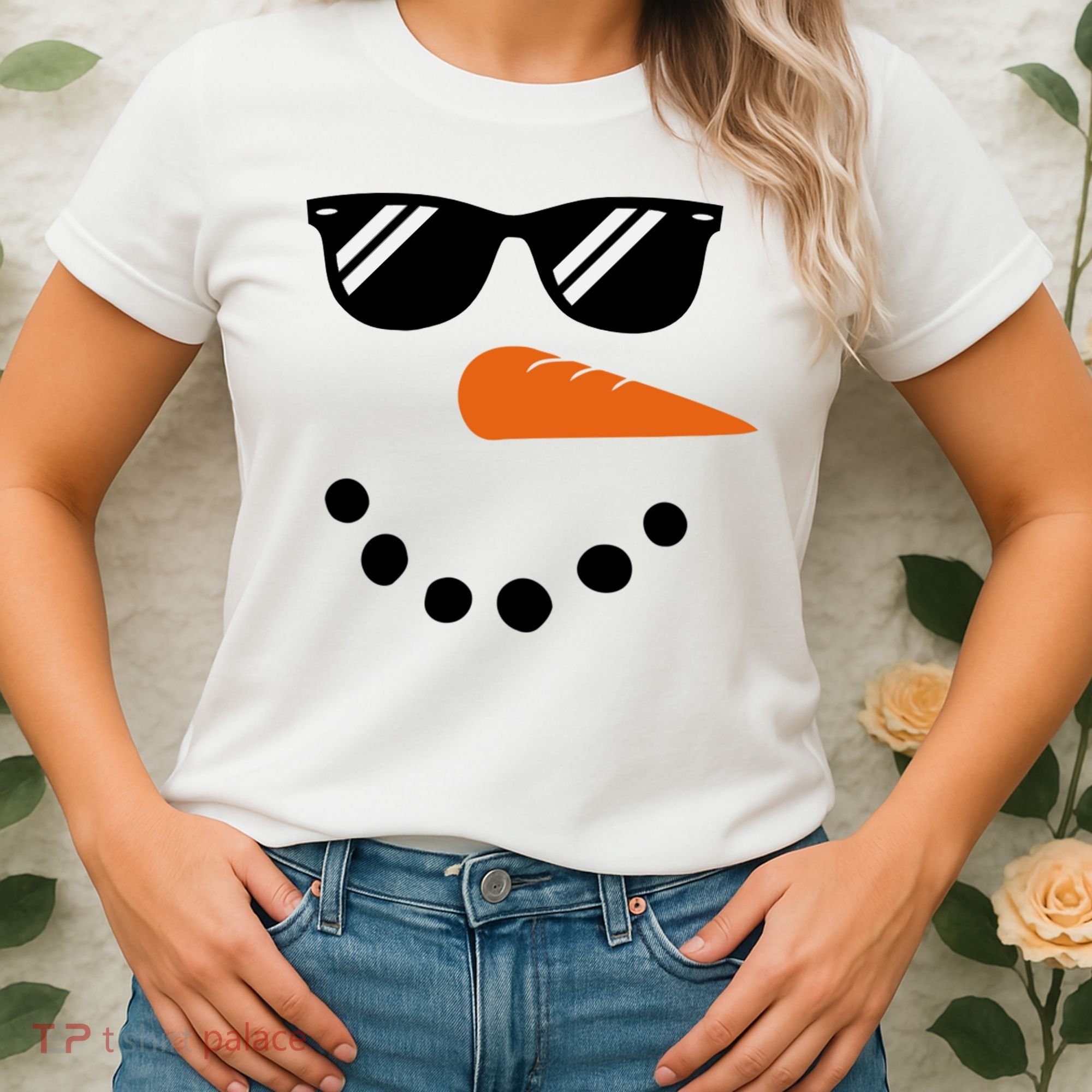 Gangster Snowman Face Women's T-Shirt