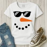 Gangster Snowman Face Women's T-Shirt thumb 3
