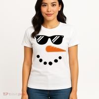 Gangster Snowman Face Women's T-Shirt thumb 4