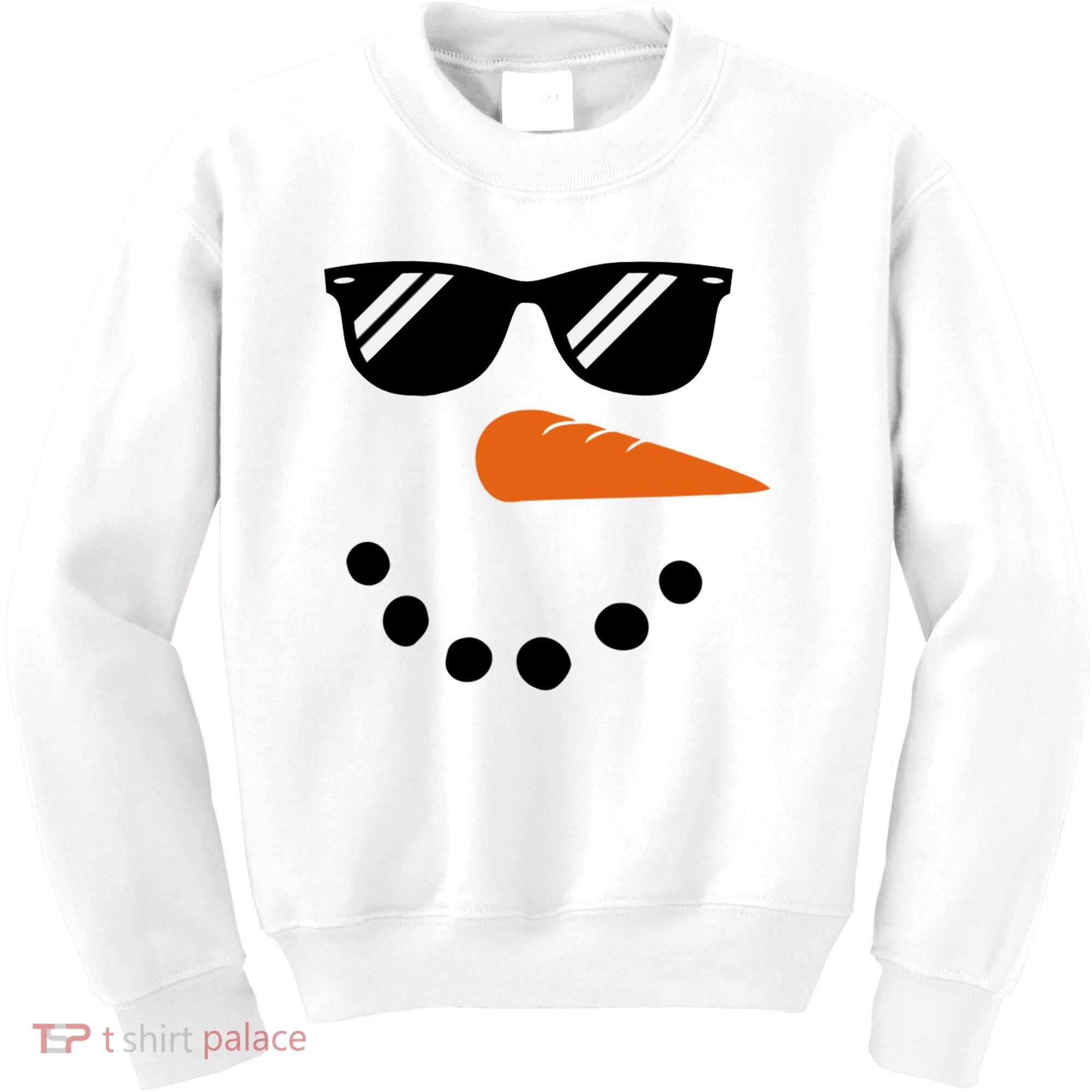 Gangster Snowman Face Kids Sweatshirt