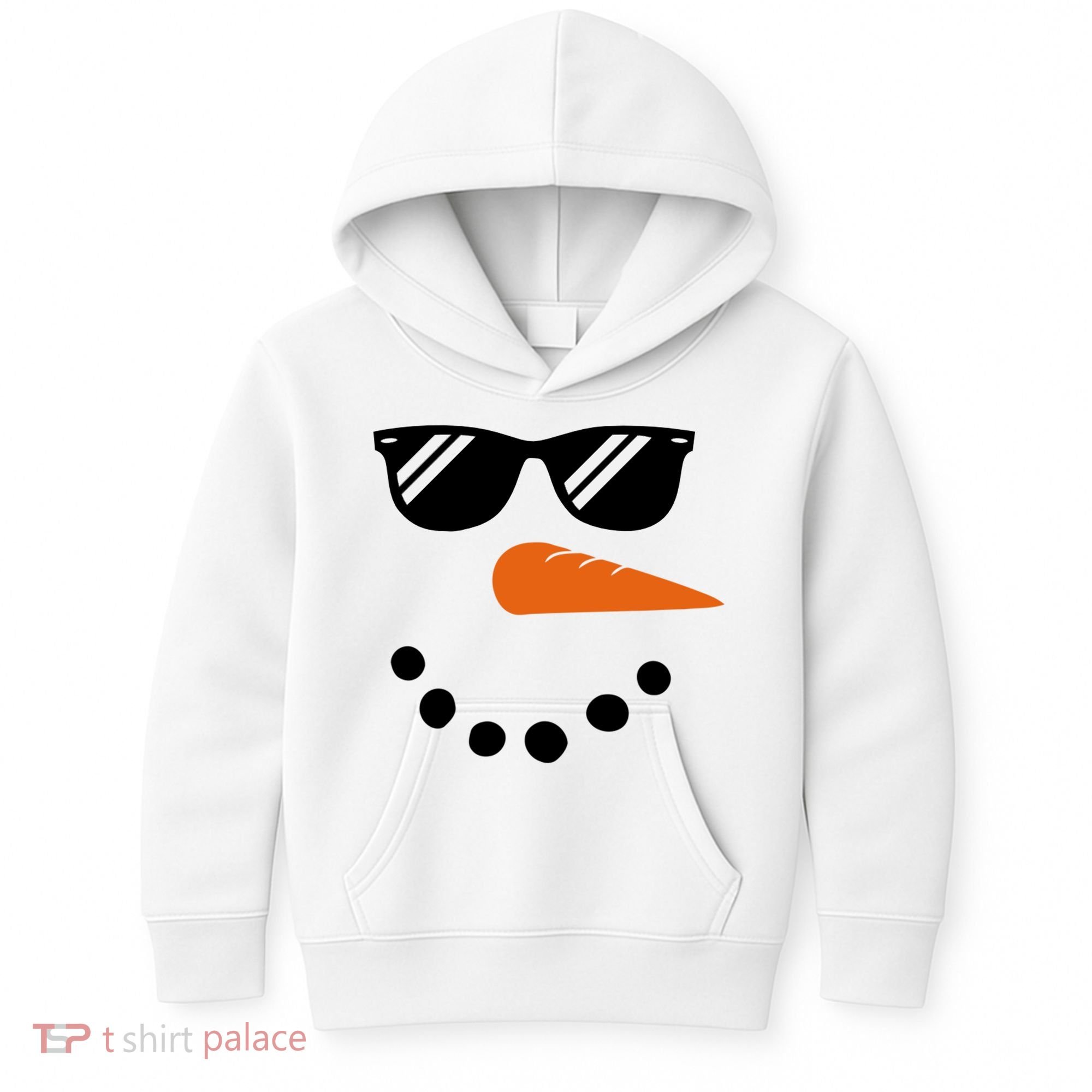 Gangster Snowman Face Kids Hoodie
