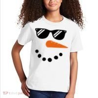 Gangster Snowman Face Kids T-Shirt thumb 2