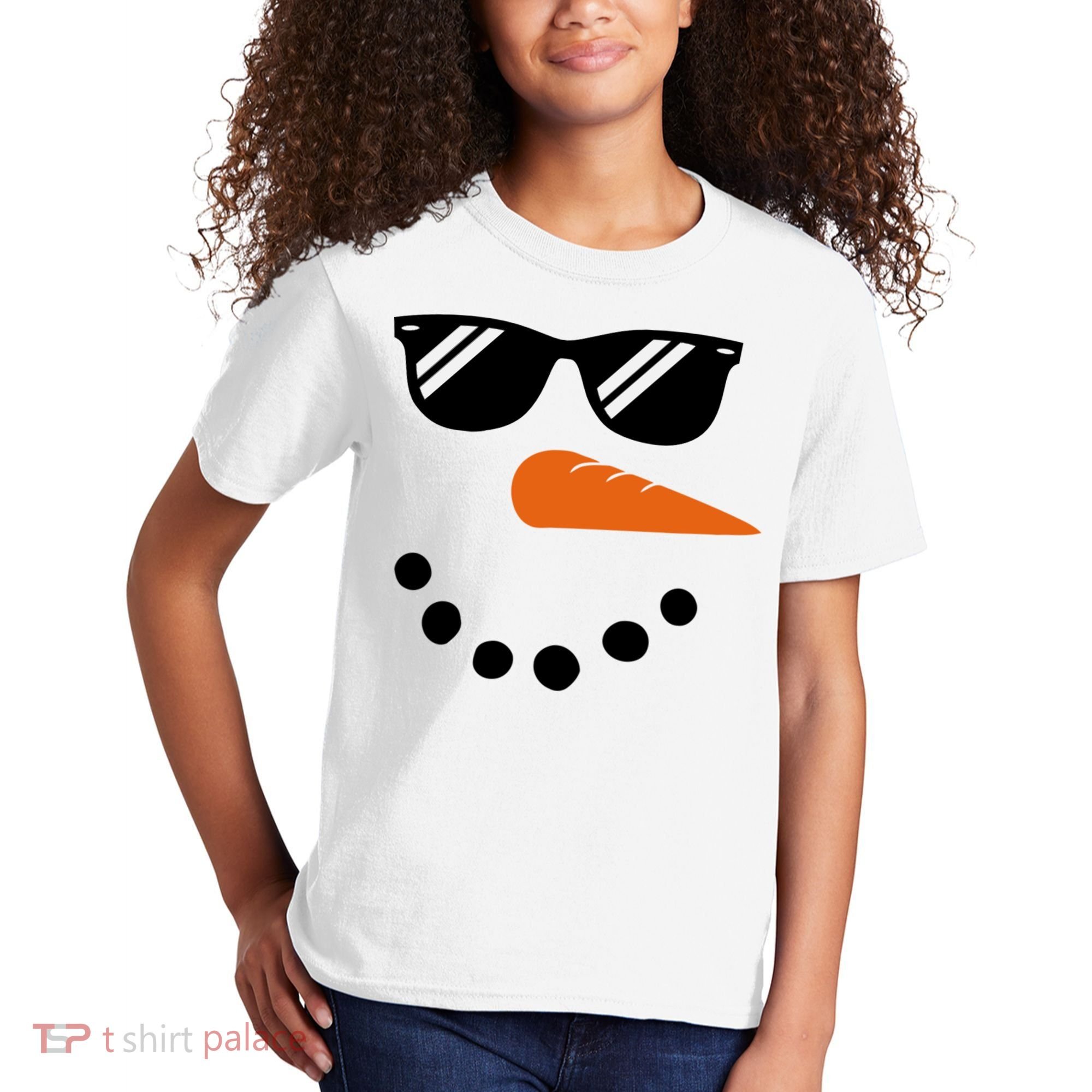 Gangster Snowman Face Kids T-Shirt