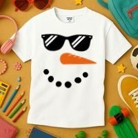 Gangster Snowman Face Kids T-Shirt thumb 3