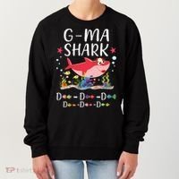 GMa Shark, Funny Mother's Day Floral Gift Women's Sweatshirt thumb 0