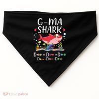 GMa Shark, Funny Mother's Day Floral Gift USA-Made Doggie Bandana thumb 0