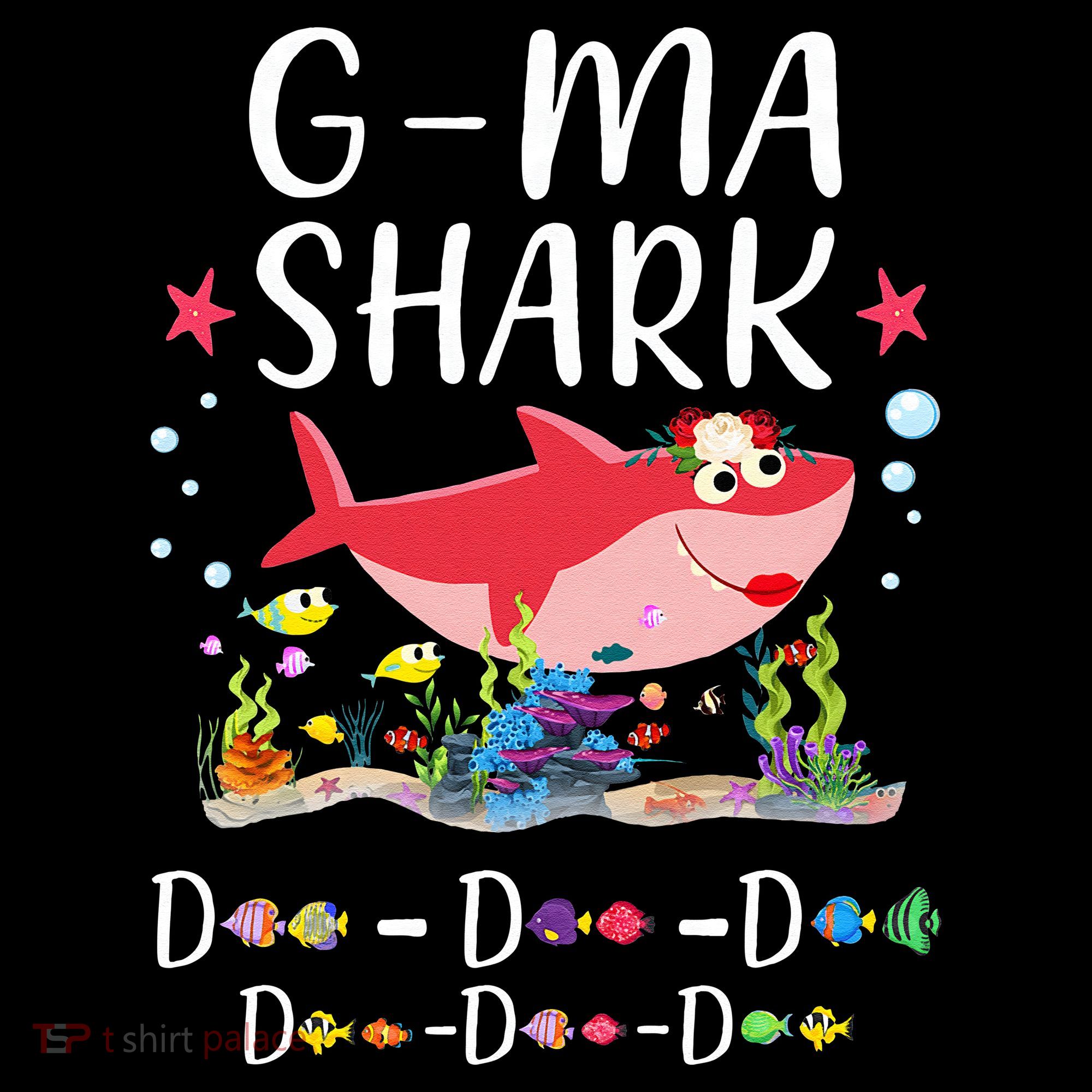 GMa Shark, Funny Mother's Day Floral Gift Coffee Mug