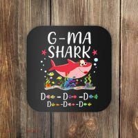 GMa Shark, Funny Mother's Day Floral Gift Coaster thumb 0
