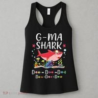 GMa Shark, Funny Mother's Day Floral Gift Women's Tank Top thumb 3