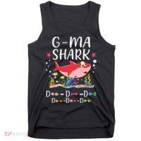 GMa Shark, Funny Mother's Day Floral Gift Tank Top thumb 0