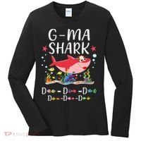 GMa Shark, Funny Mother's Day Floral Gift Women's Long Sleeve Shirt thumb 0