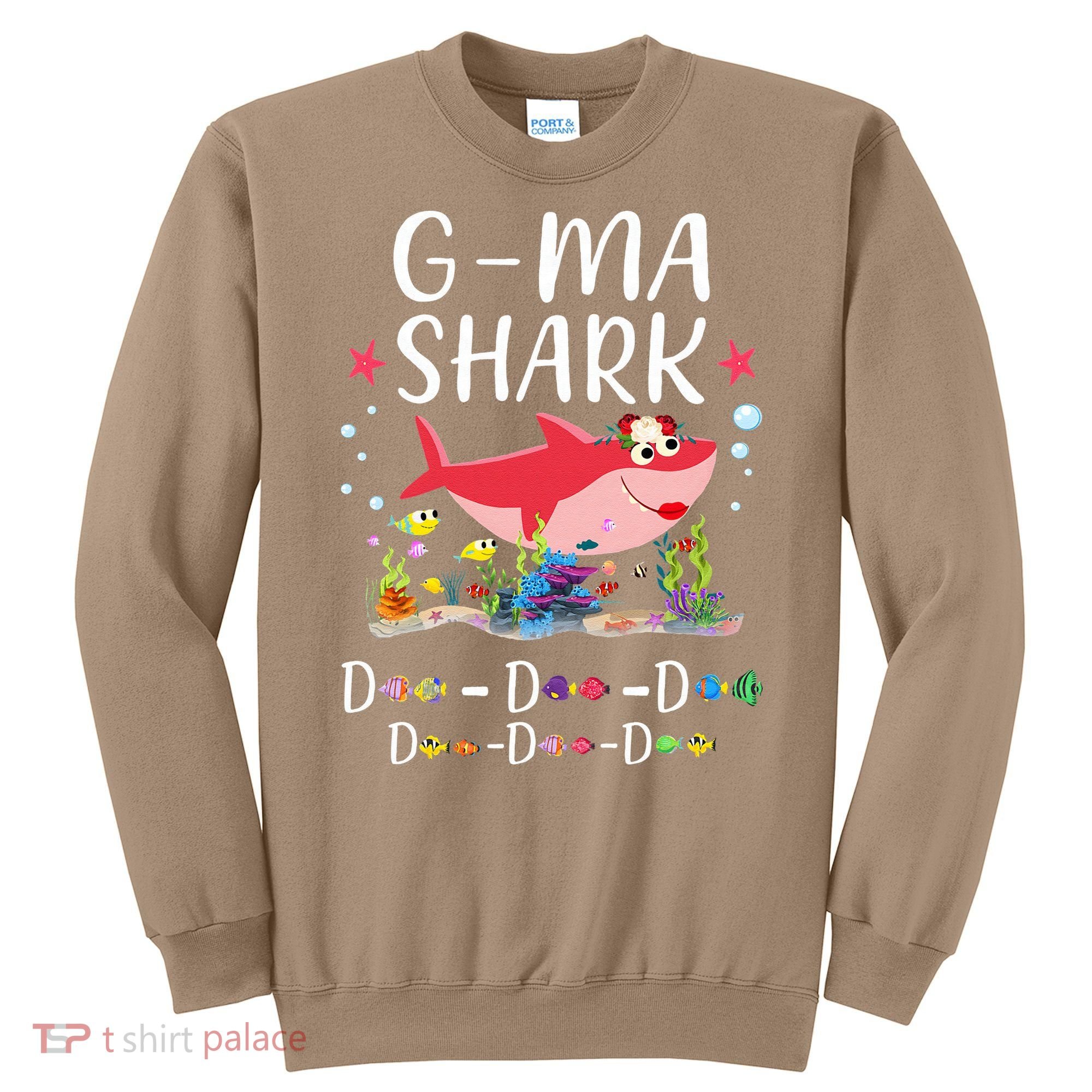 GMa Shark, Funny Mother's Day Floral Gift Sweatshirt