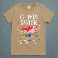 GMa Shark, Funny Mother's Day Floral Gift T-Shirt thumb 5
