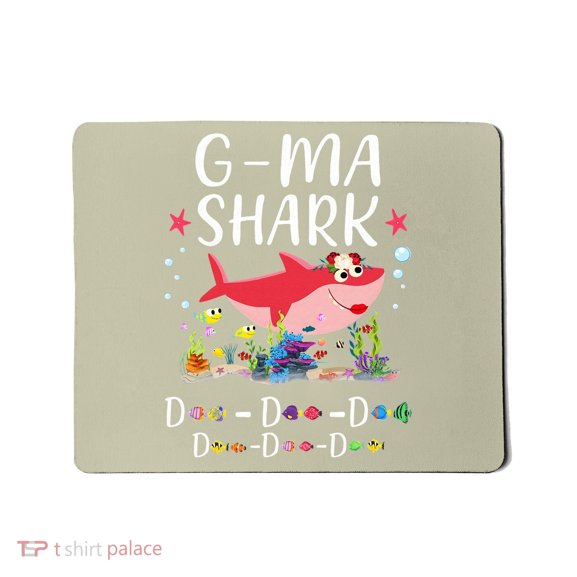 GMa Shark, Funny Mother's Day Floral Gift Mousepad