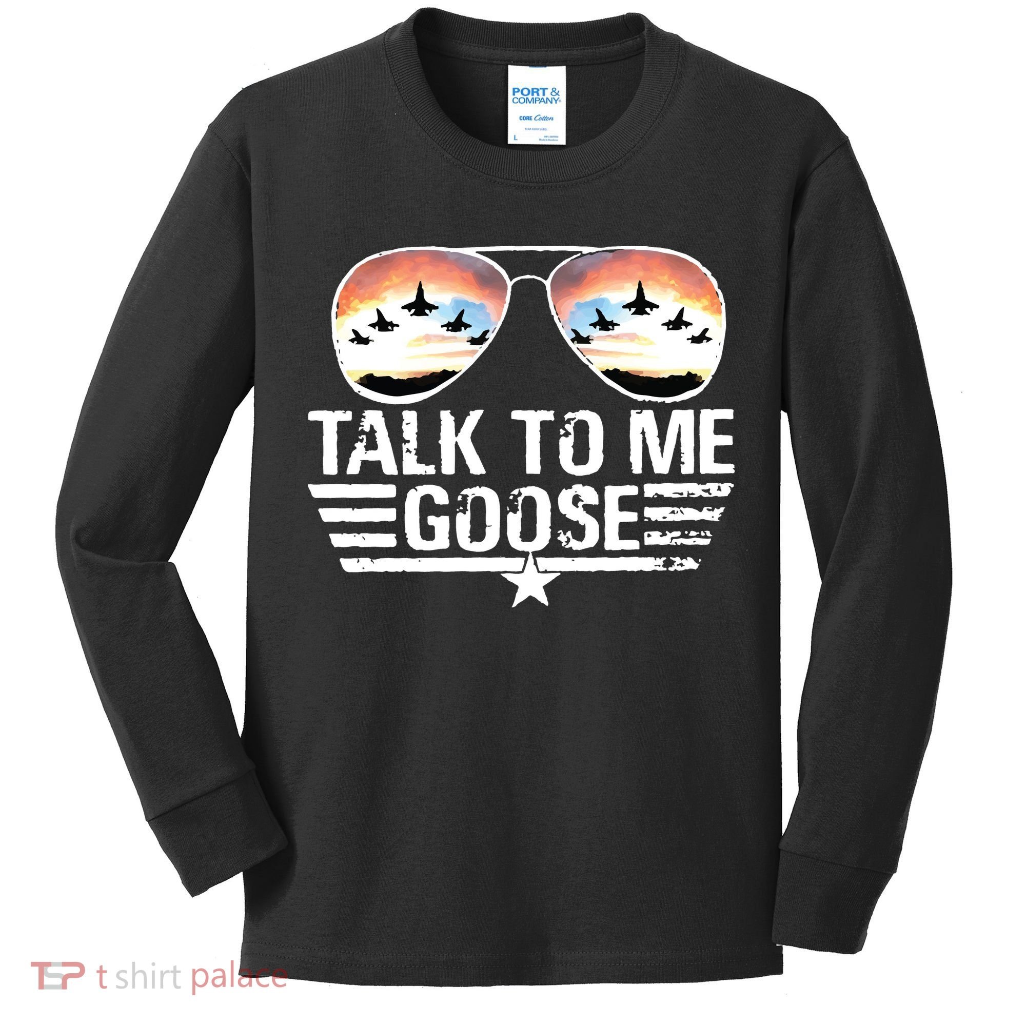 Goose Shirts Fourth Of July Talk To Me Goose Kids Long Sleeve Shirt