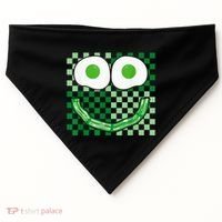 Green Smile Face Eggs And Bacon Ham Breakfast St PatrickS USA-Made Doggie Bandana thumb 0