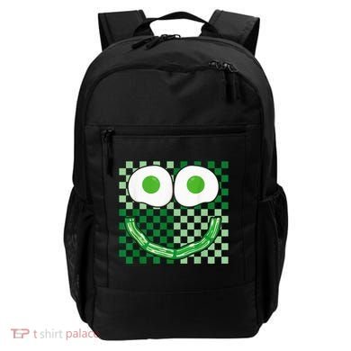 Green Smile Face Eggs And Bacon Ham Breakfast St PatrickS Backpack