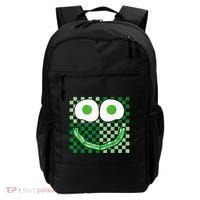 Green Smile Face Eggs And Bacon Ham Breakfast St PatrickS Backpack thumb 0