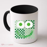 Green Smile Face Eggs And Bacon Ham Breakfast St PatrickS Coffee Mug thumb 0