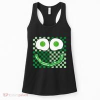 Green Smile Face Eggs And Bacon Ham Breakfast St PatrickS Women's Tank Top thumb 0