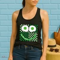 Green Smile Face Eggs And Bacon Ham Breakfast St PatrickS Women's Tank Top thumb 2