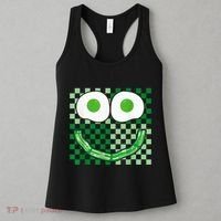Green Smile Face Eggs And Bacon Ham Breakfast St PatrickS Women's Tank Top thumb 3