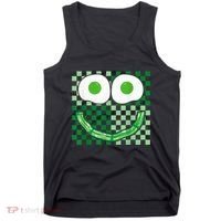 Green Smile Face Eggs And Bacon Ham Breakfast St PatrickS Tank Top thumb 0