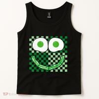Green Smile Face Eggs And Bacon Ham Breakfast St PatrickS Tank Top thumb 2
