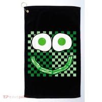 Green Smile Face Eggs And Bacon Ham Breakfast St PatrickS Golf Towel thumb 0