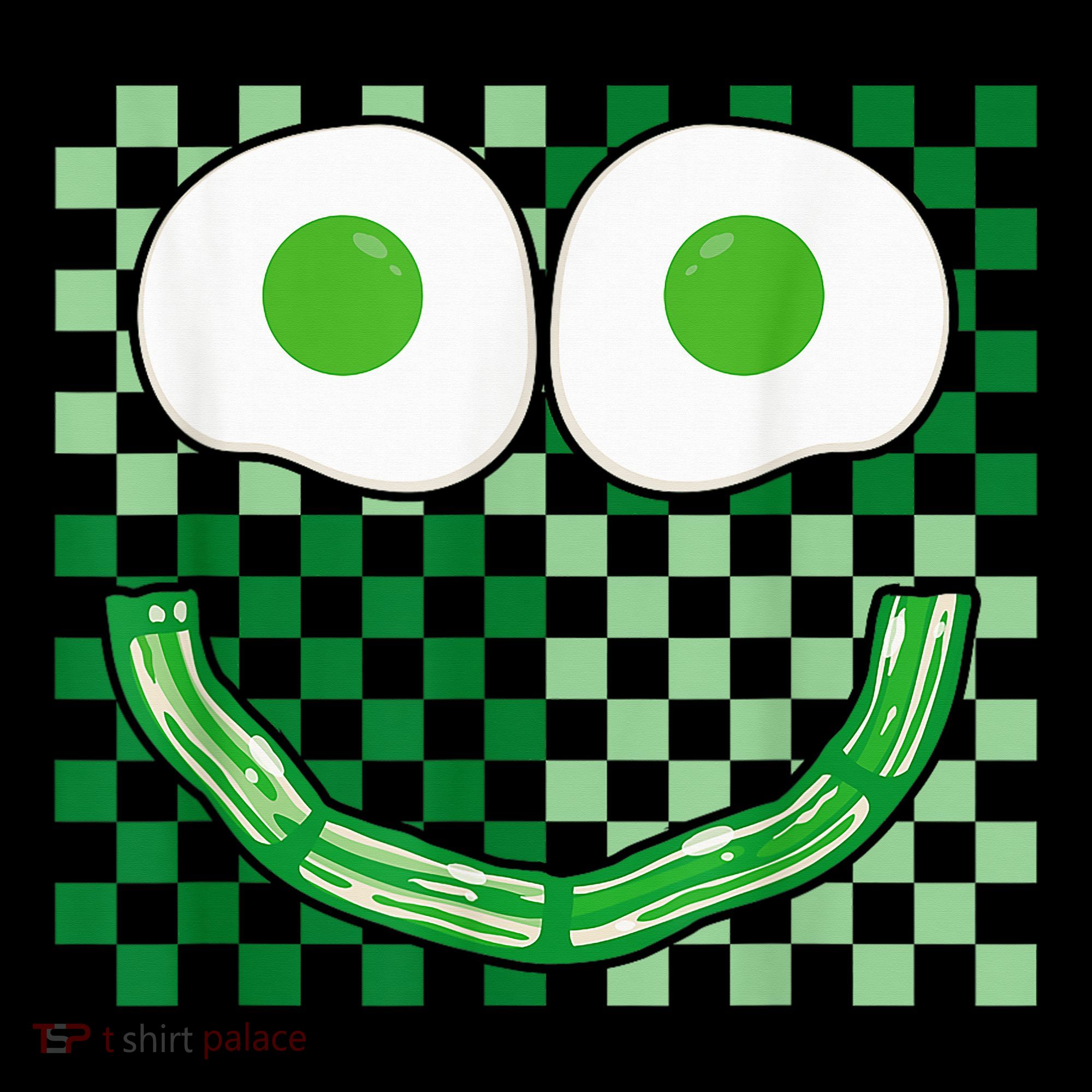Green Smile Face Eggs And Bacon Ham Breakfast St PatrickS Tote Bag