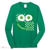 Green Smile Face Eggs And Bacon Ham Breakfast St PatrickS Long Sleeve Shirt thumb 0