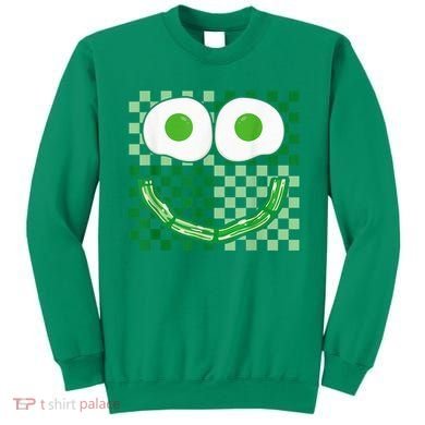 Green Smile Face Eggs And Bacon Ham Breakfast St PatrickS Sweatshirt