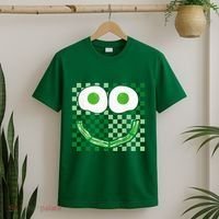 Green Smile Face Eggs And Bacon Ham Breakfast St PatrickS T-Shirt thumb 2