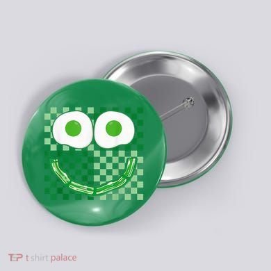 Green Smile Face Eggs And Bacon Ham Breakfast St PatrickS Button