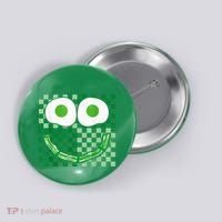 Green Smile Face Eggs And Bacon Ham Breakfast St PatrickS Button thumb 0