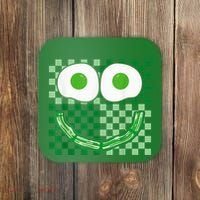 Green Smile Face Eggs And Bacon Ham Breakfast St PatrickS Coaster thumb 0