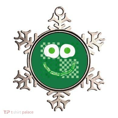 Green Smile Face Eggs And Bacon Ham Breakfast St PatrickS Ornament