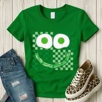 Green Smile Face Eggs And Bacon Ham Breakfast St PatrickS Women's T-Shirt thumb 3